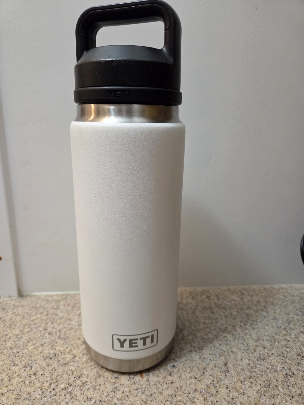 YETI White Rambler Bottle with Chug Cap